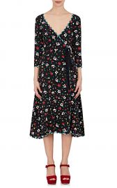 Marc Jacobs Floral-Print Silk Jacquard Wrap Dress at Barneys